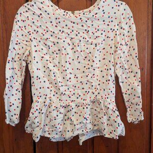 H & M polka dotted poplin top